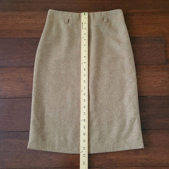Stile Benetton Women's Wool Midi Pencil Skirt IT Size 38/US Size 2 Brown & Tan - Picture 10 of 11